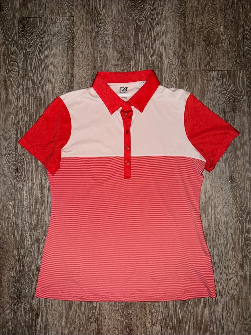 Cutter & Buck Colorblock golf Polo Shirt 50+ of moisture wicking medium